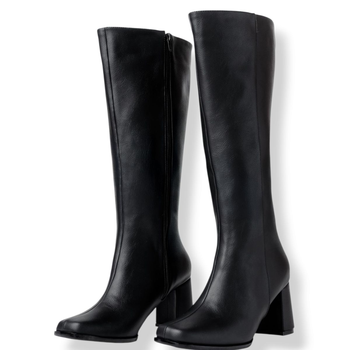 LB LIBBY CALZADOS Y ACCESORIOS - BOTAS ATENAS PUNTA CUADRADA COLOR NEGRO - TACO 7