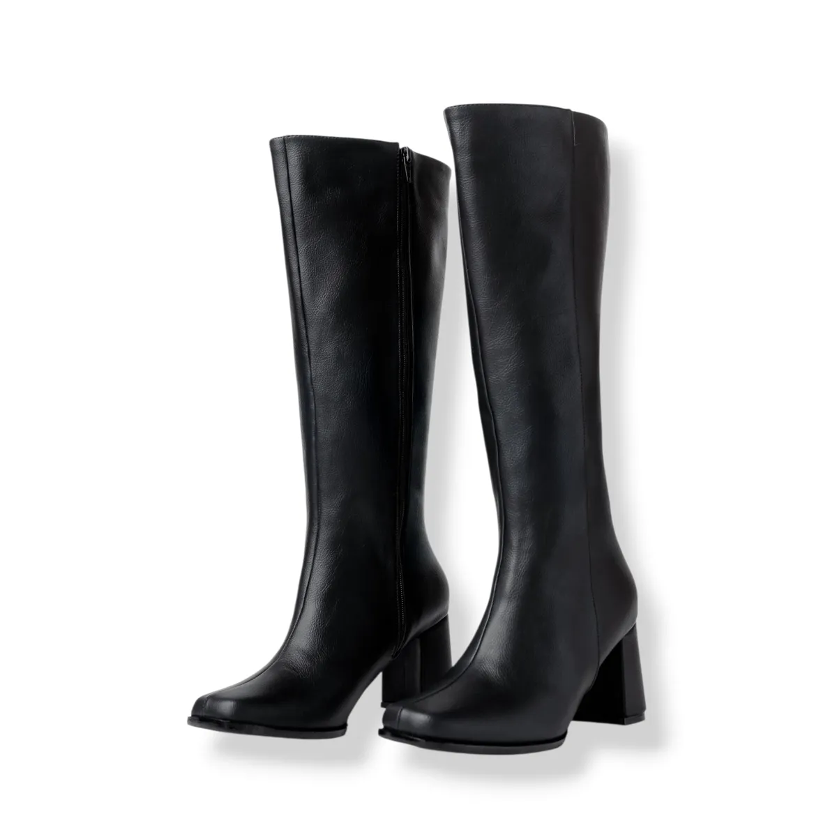 LB LIBBY CALZADOS Y ACCESORIOS - BOTAS ATENAS PUNTA CUADRADA COLOR NEGRO - TACO 7