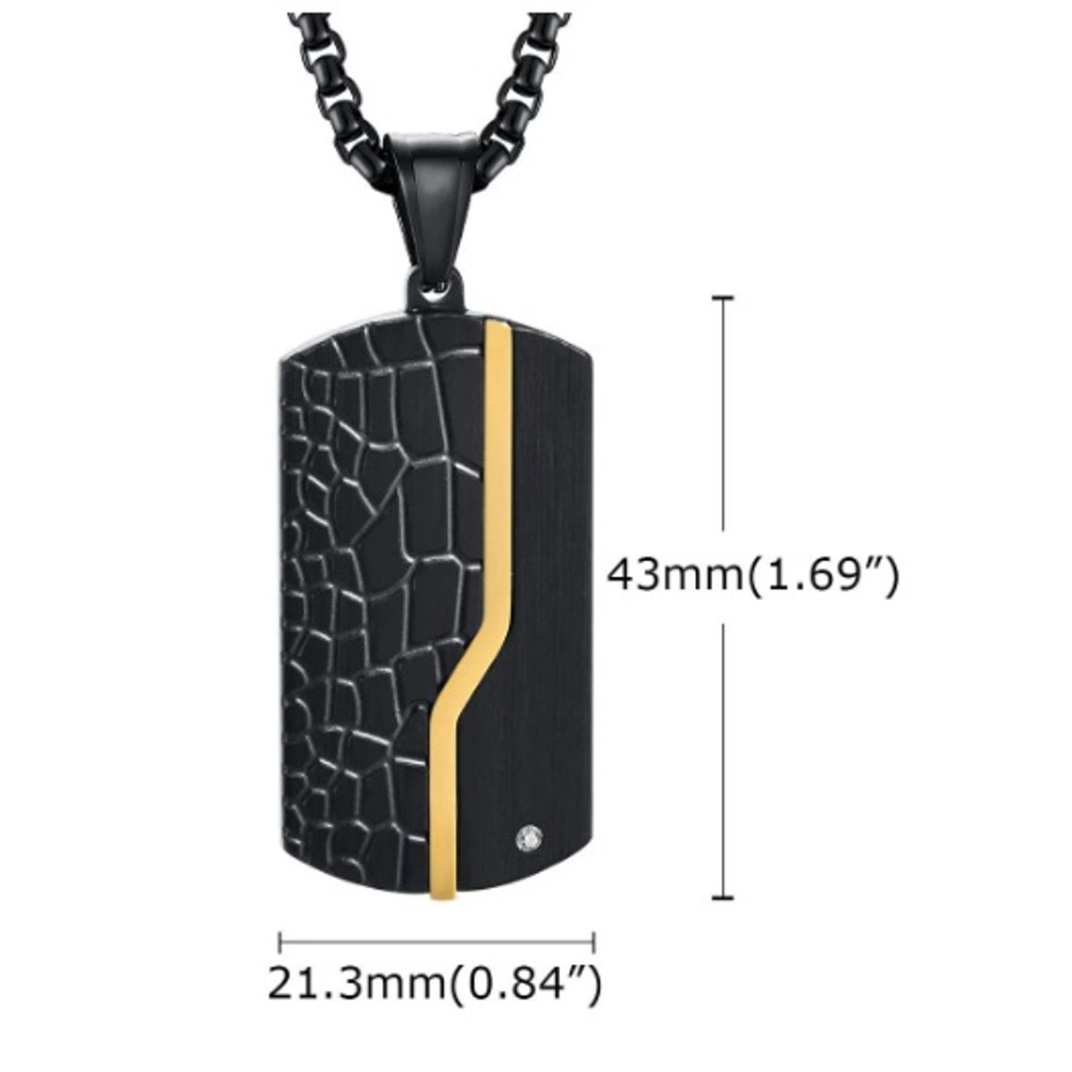 GENERICO - Collar Cadena Rayo Dorado de Acero Inoxidable Hombres