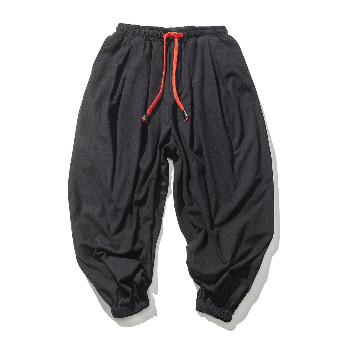 BLWOENS - pantalones baggy largos para hombres-Negro