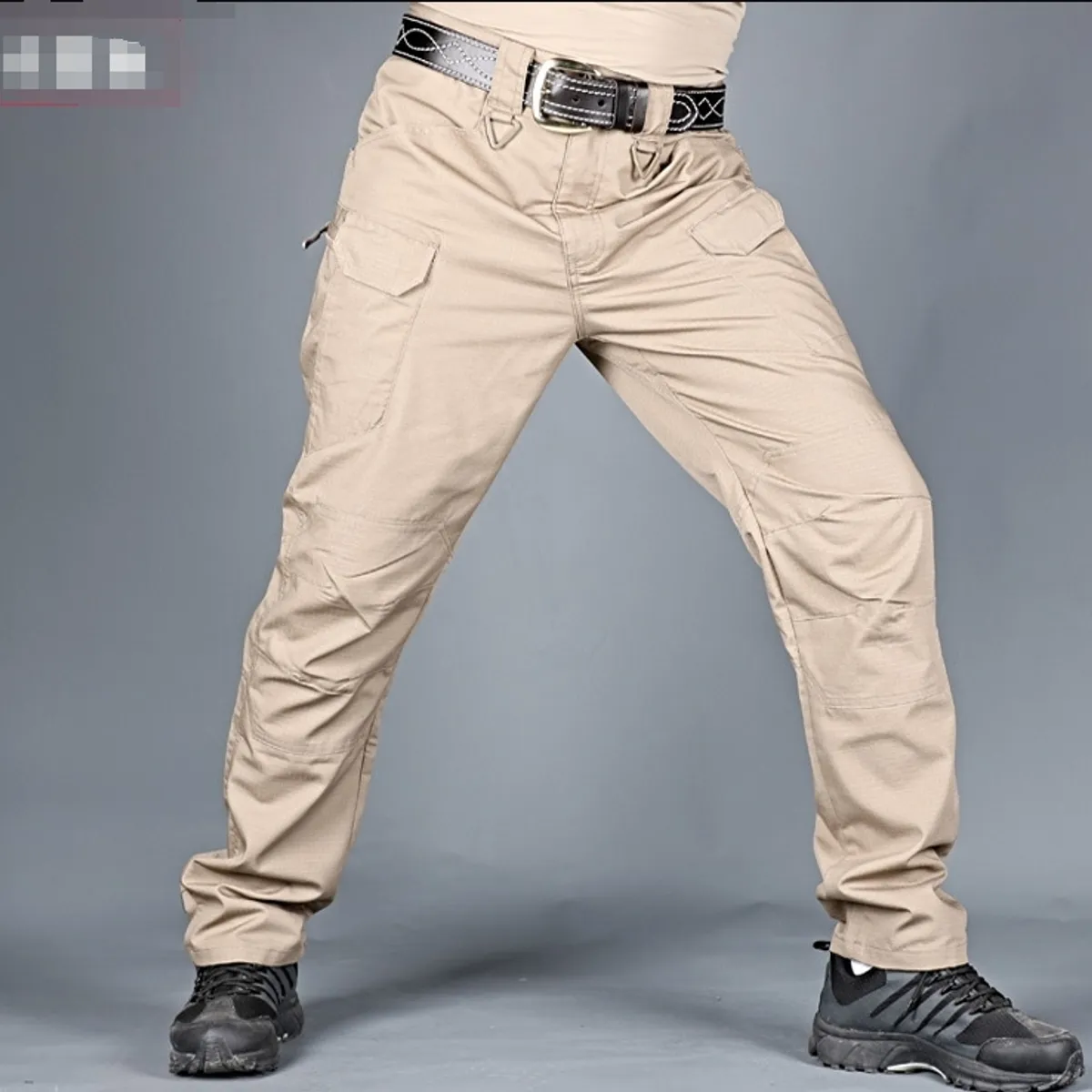 BLWOENS - pantalones baggy largos para hombres-Beige