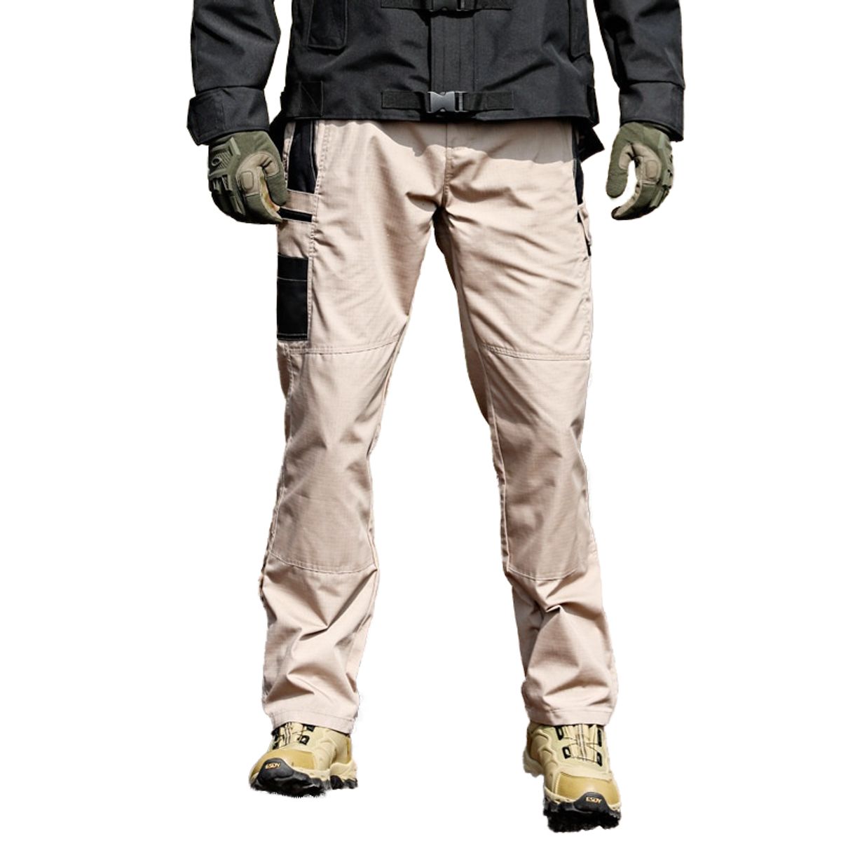 BLWOENS - pantalones baggy largos para hombres-Beige