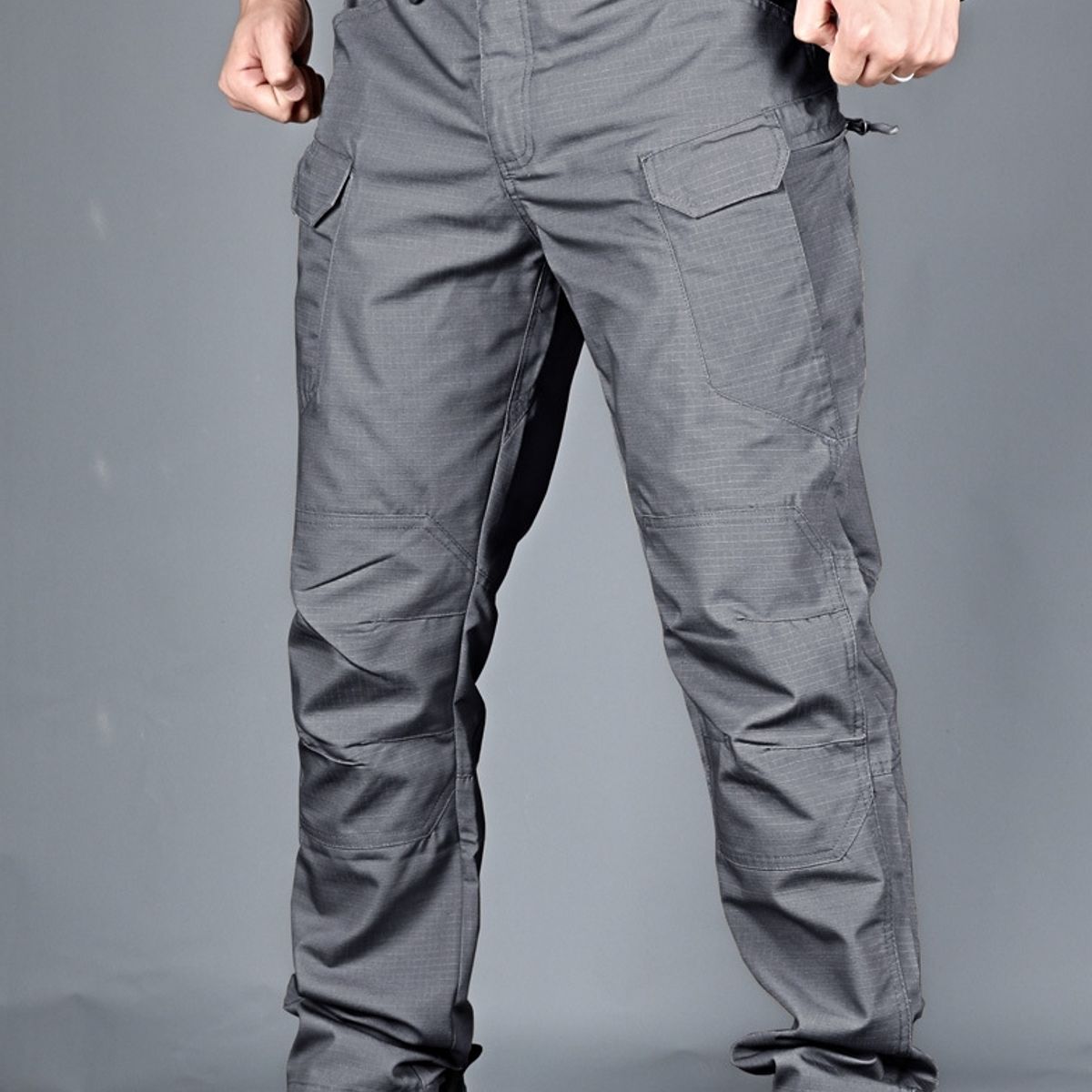 BLWOENS - pantalones baggy largos para hombres-Gris