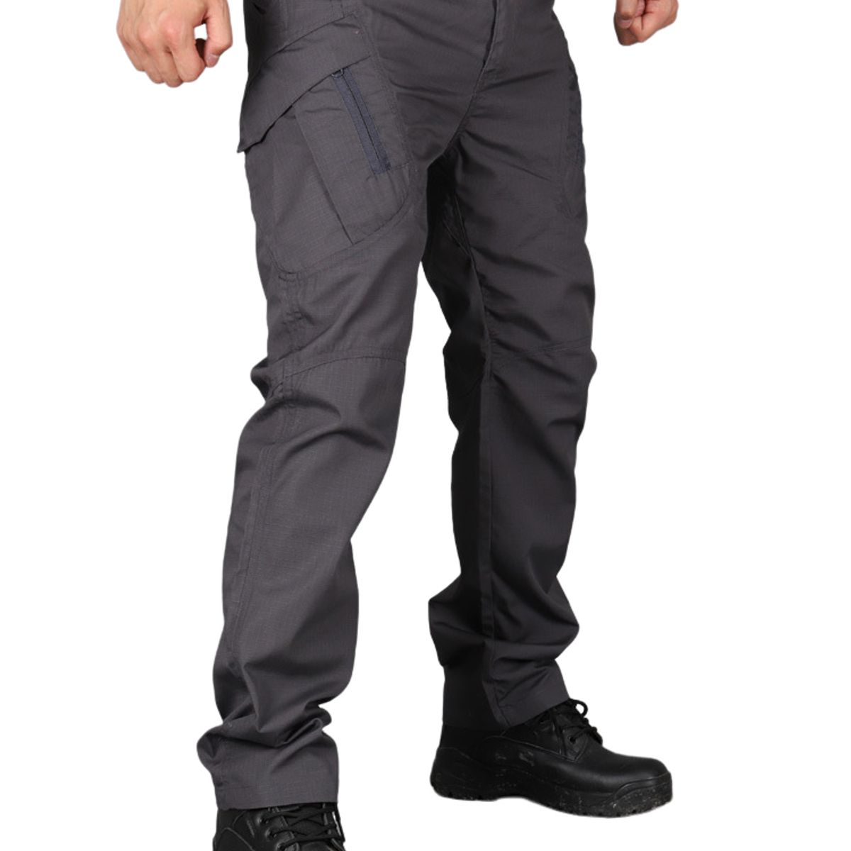 BLWOENS - pantalones baggy largos para hombres-Gris