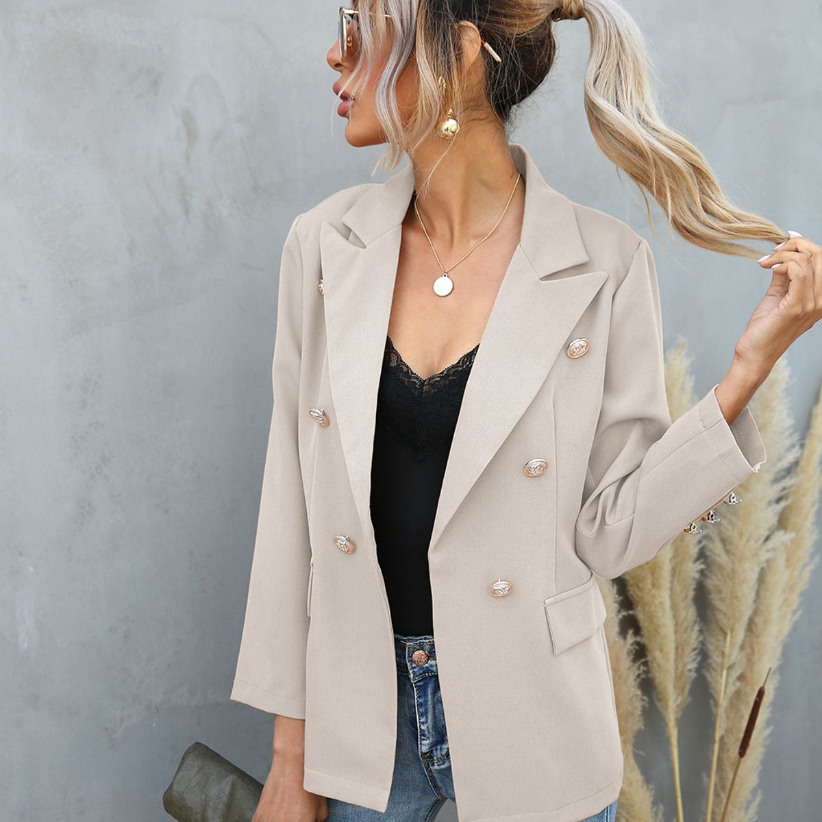 BLWOENS - Chaqueta de mujer 109996-Beige