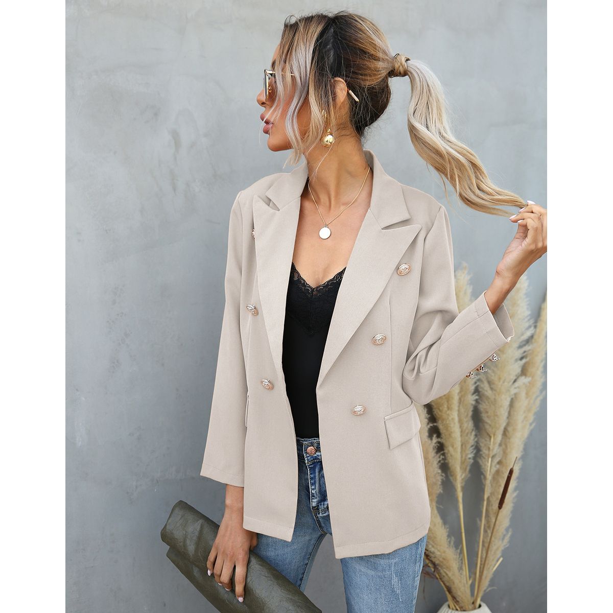 BLWOENS - Chaqueta de mujer 109996-Beige