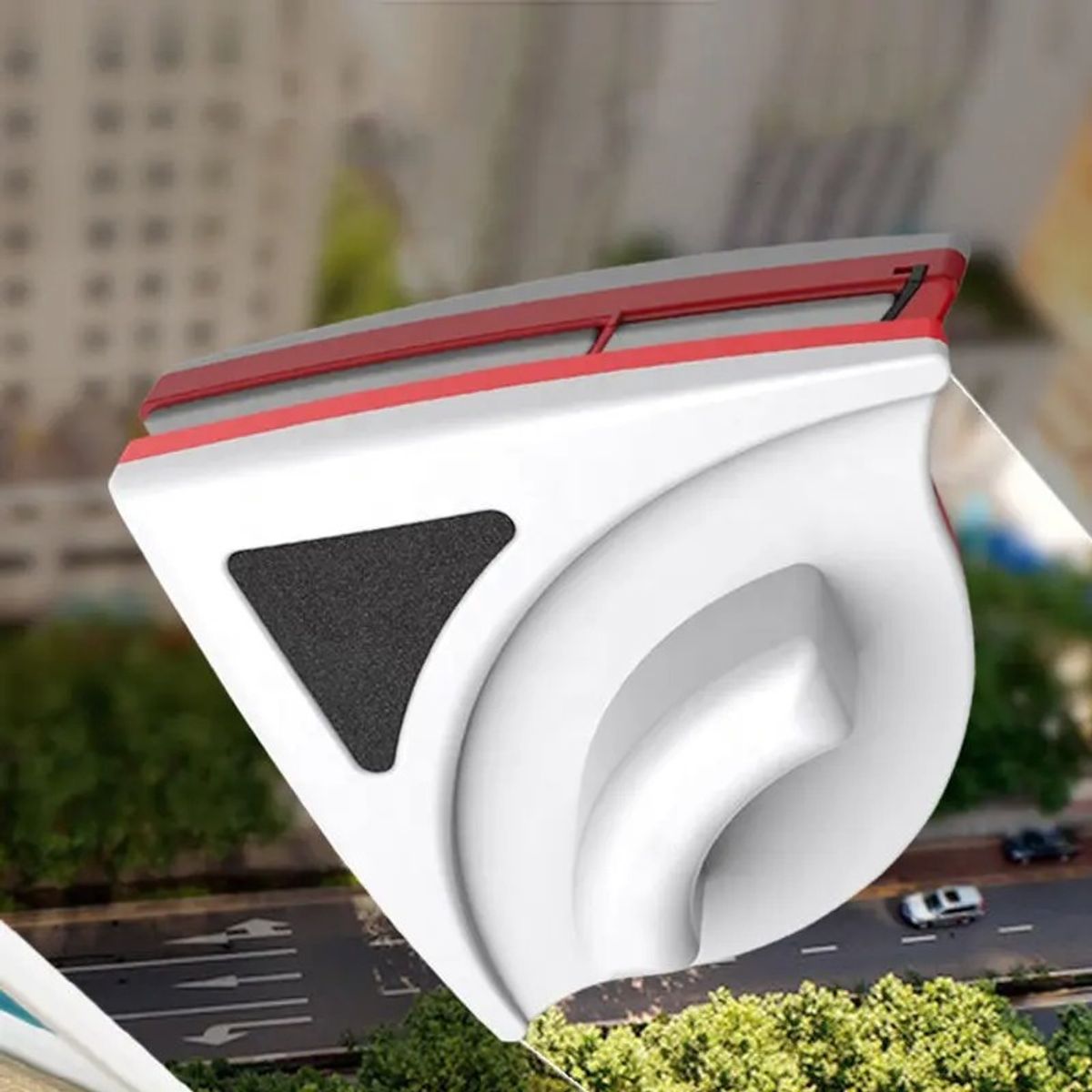 GENERICO - Limpiador de vidrio Luna Magnetico forma Triangulo  esquinas