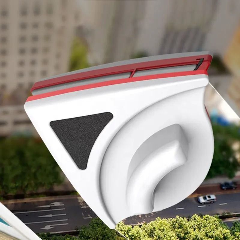 GENERICO - Limpiador de vidrio Luna Magnetico forma Triangulo  esquinas