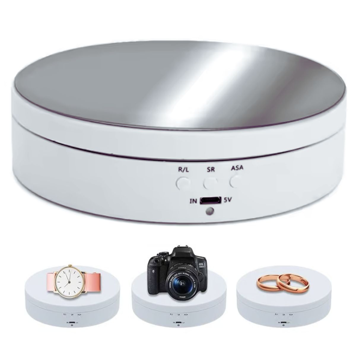 GENERICO - Soporte de Exhibición Giratorio 360° 3 Velocidades XRF-039