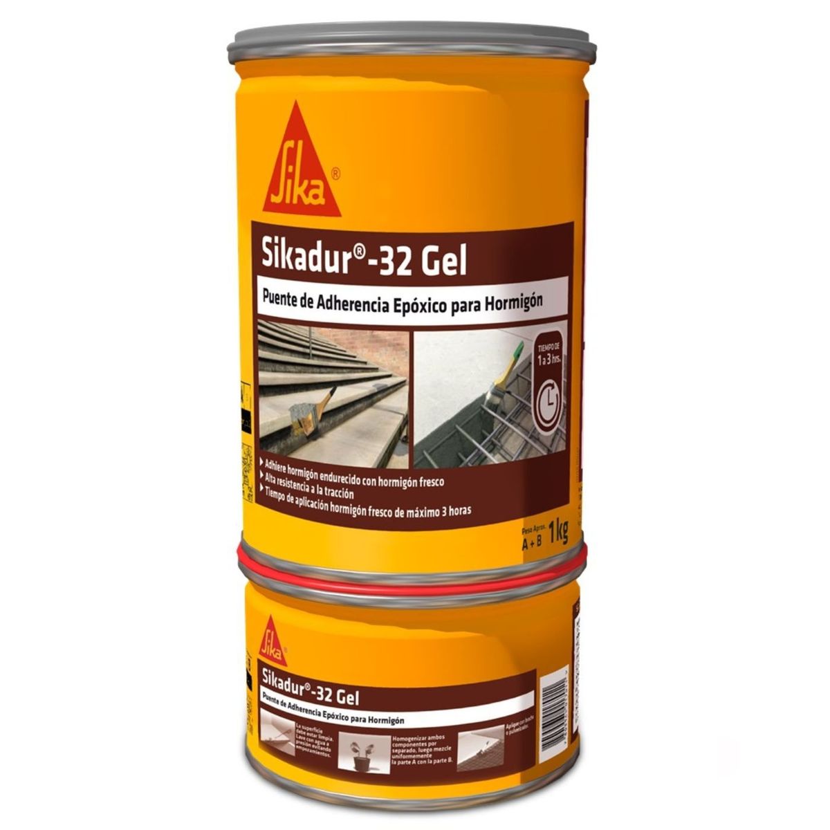 SIKA - Adhesivo epóxico para unir concreto Sikadur 32 Gel 1Kg
