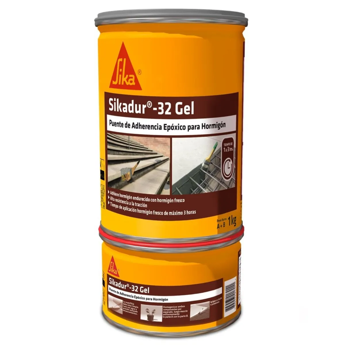 SIKA - Adhesivo epóxico para unir concreto Sikadur 32 Gel 1Kg