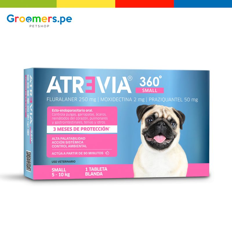 ATREVIA - Antipulgas para Perros Atrevia 360 de 4.5 a 10 Kg x 1Tableta