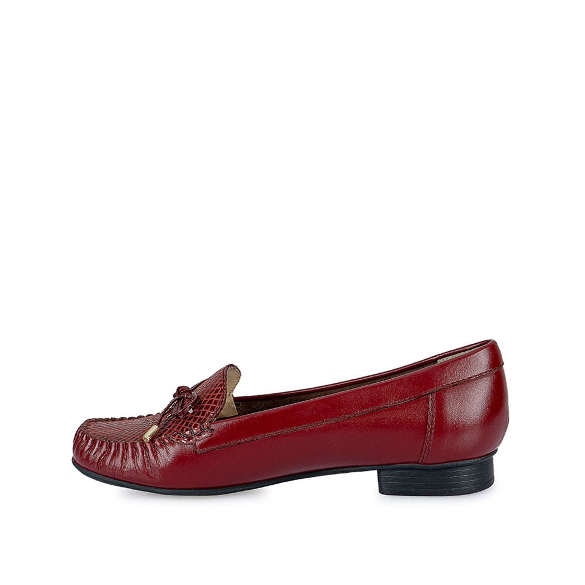 VIALE - Zapato Mocasín Casual DENI-2410B Vino Viale Cuero