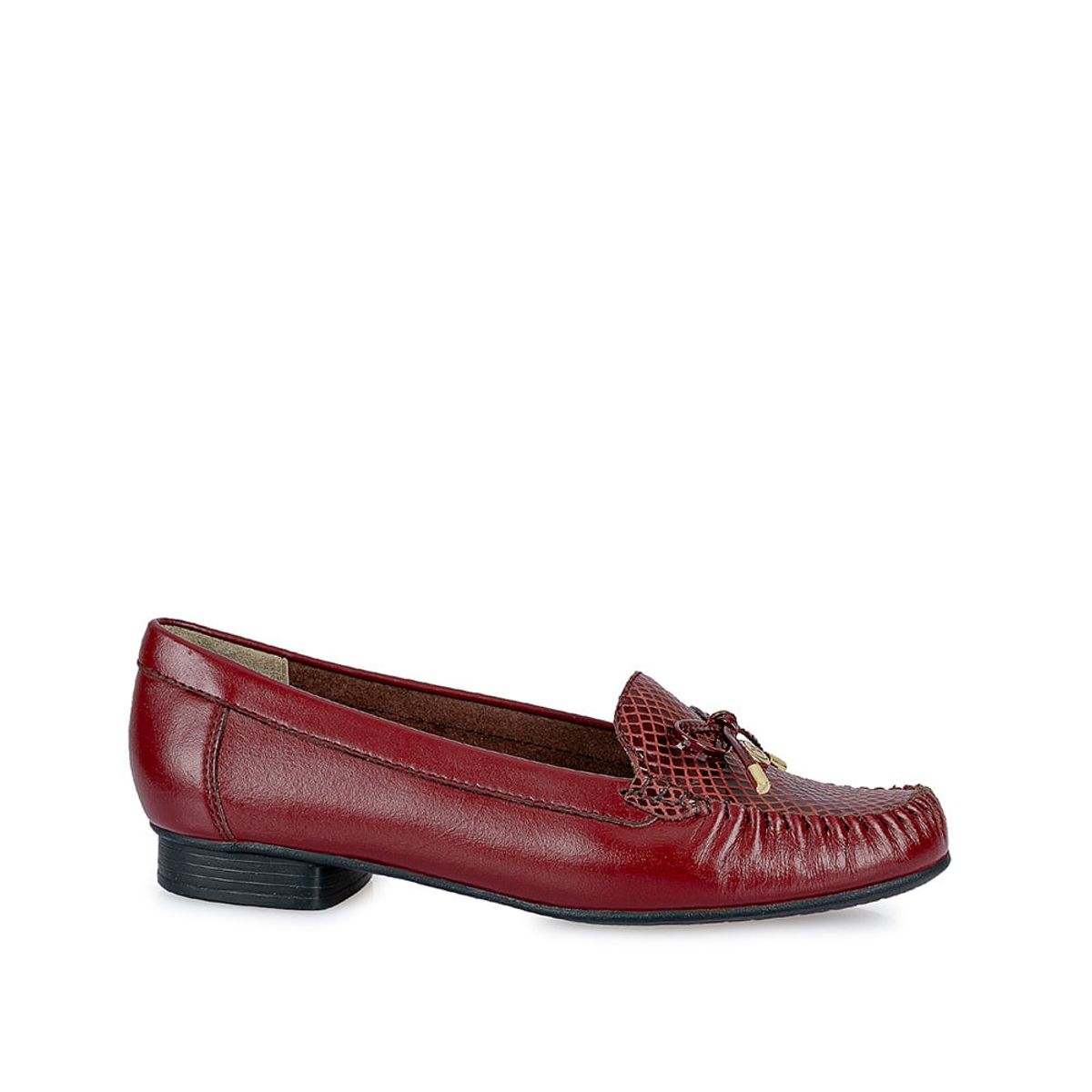 VIALE - Zapato Mocasín Casual DENI-2410B Vino Viale Cuero