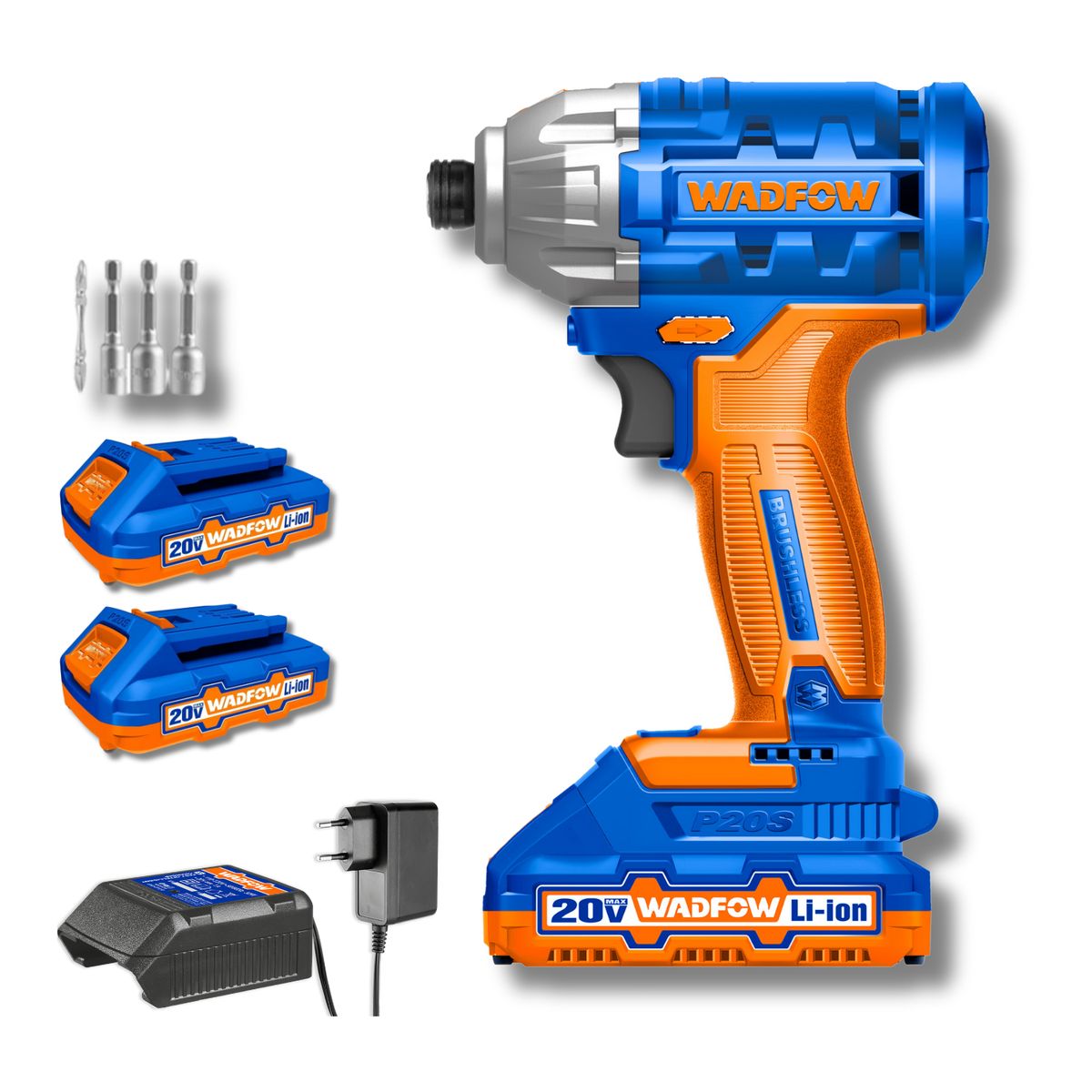 GENERICO - Atornillador de impacto + 2 baterias y cargador Wadfow