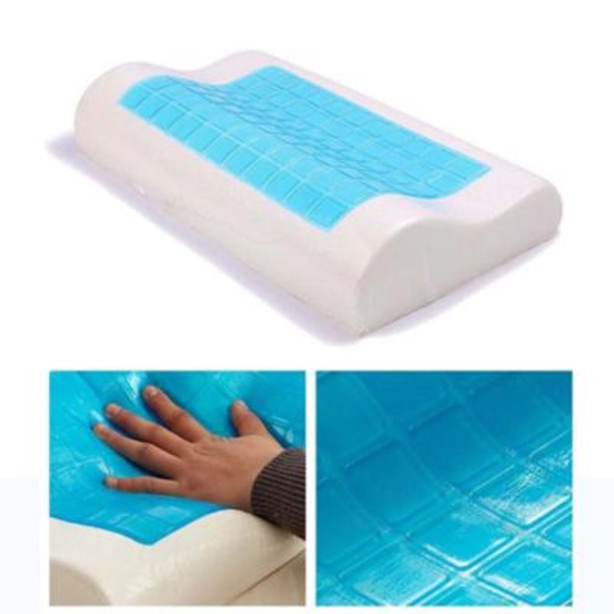 GENERICO - Almohada Ortopedica Viscoelastica Con Gel y Funda de fibra de Bambú