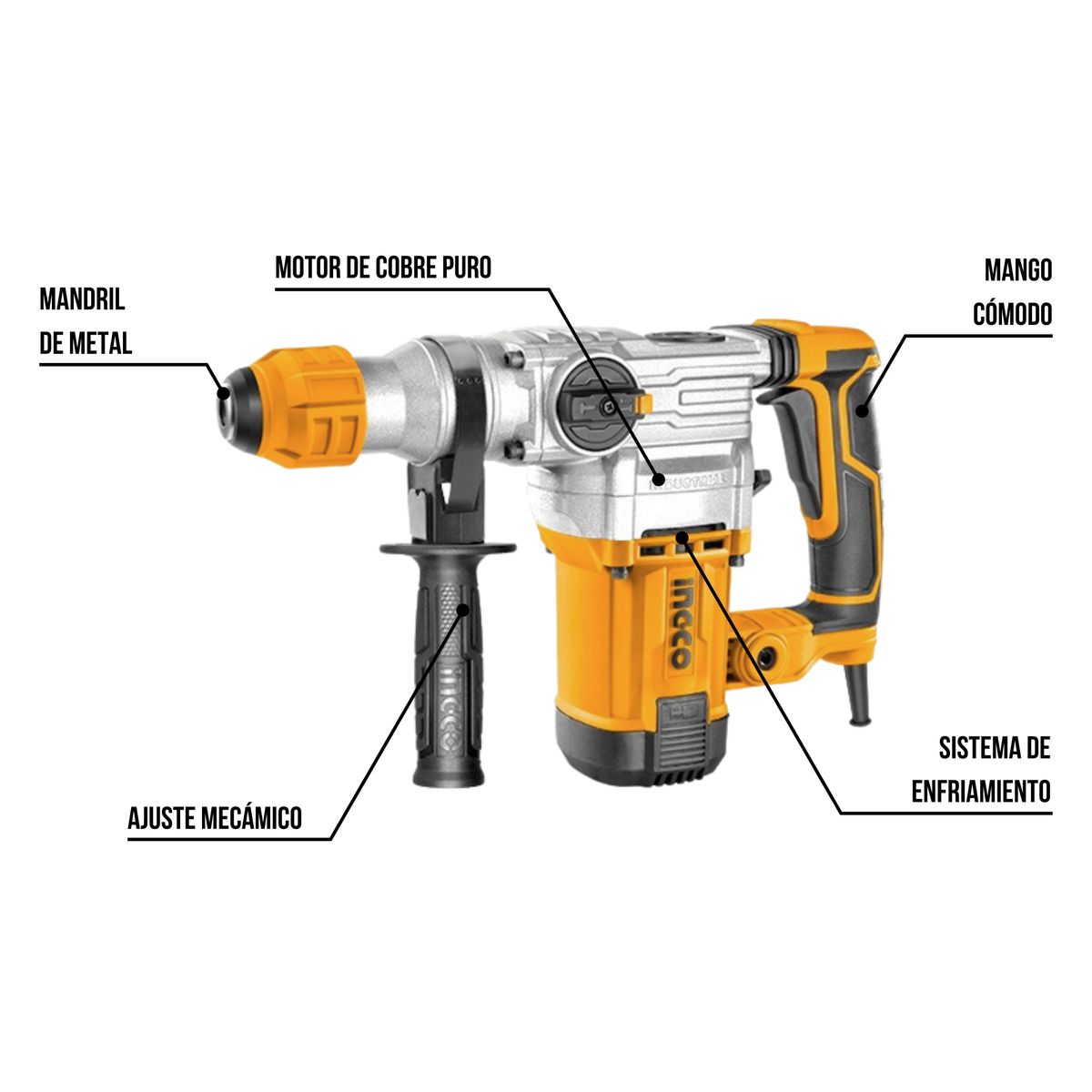 INGCO - Rotomartillo SDS Plus 1500W 5.5 Joules Ingco