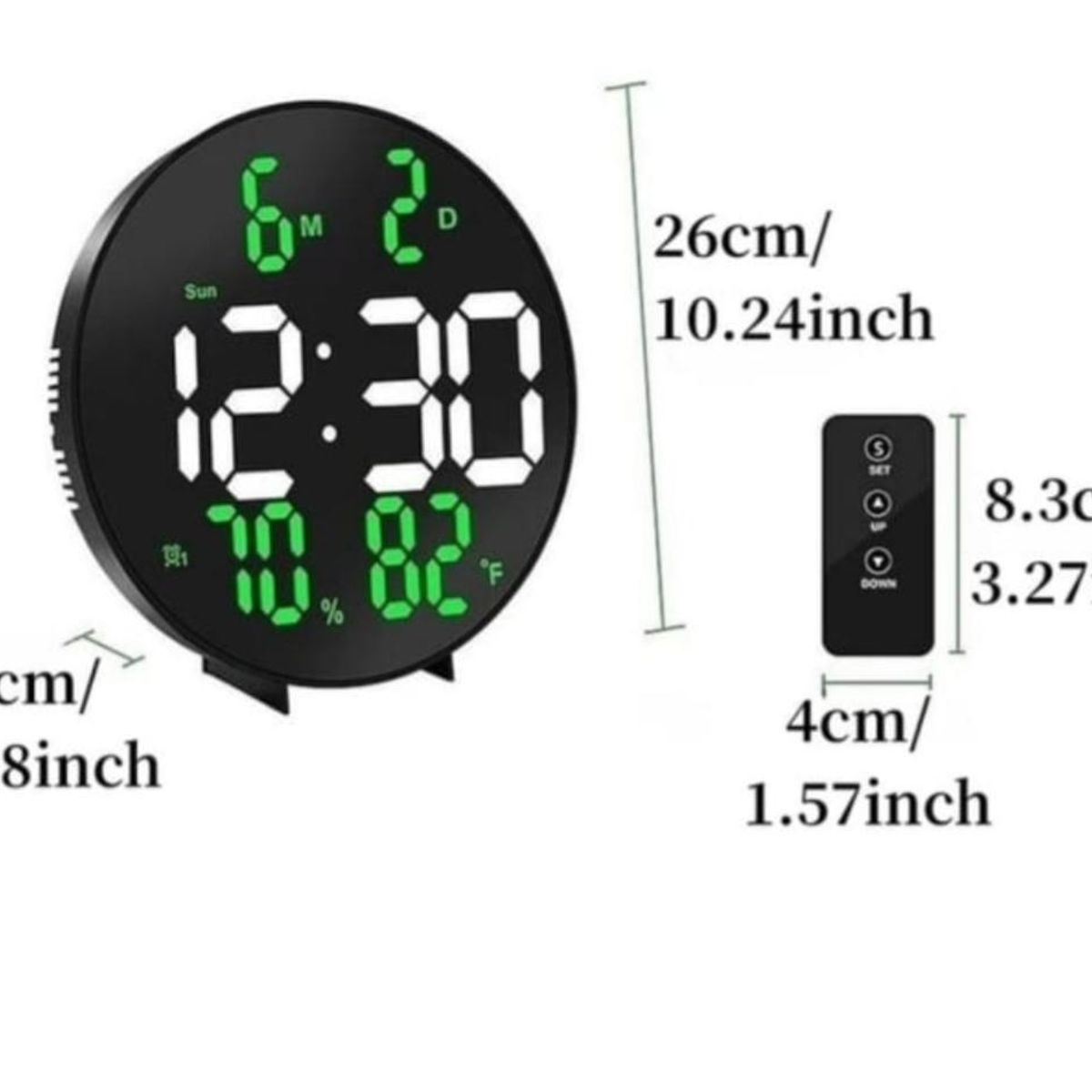 GENERICO - Reloj Digital Led Control Remoto  Temperatura