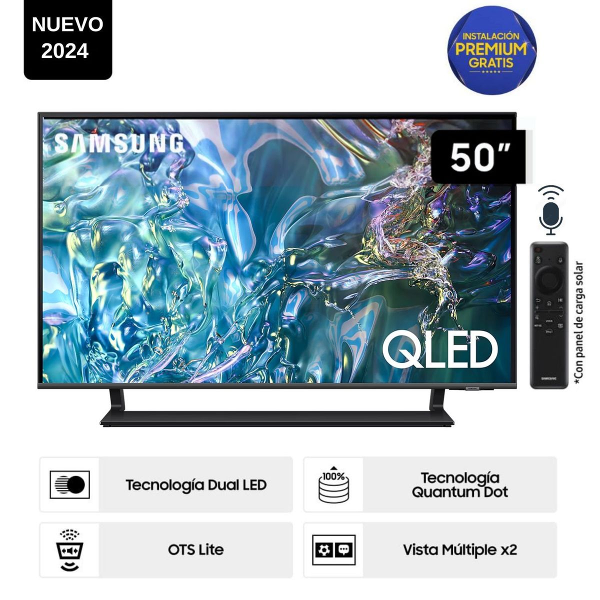 SAMSUNG - Televisor Samsung QLED Tizen OS Smart Tv 50" 4K QN50Q65DAGXPE - Nuevo 2024