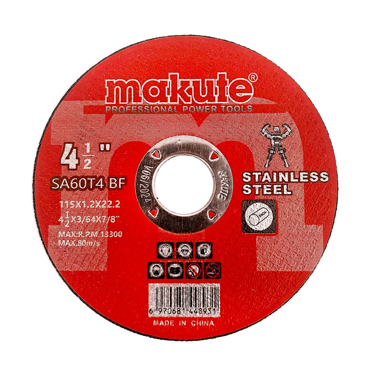 MAKUTE - Disco De Corte Acero Inoxidable 4.5 115mm - Makute
