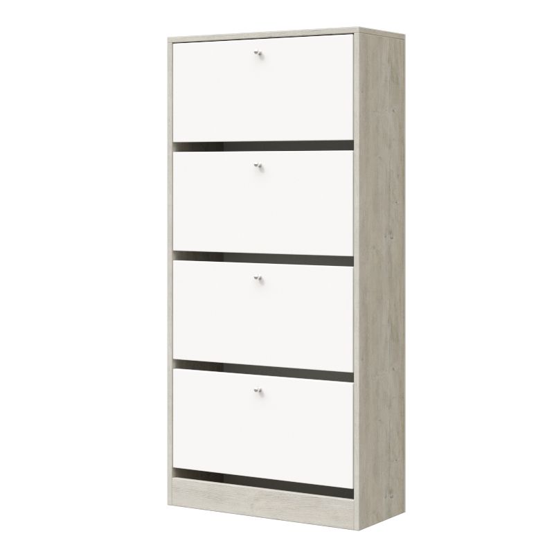 MUEBLES MACRUMO - Zapatera de 4 divisiones con puertas abatibles- color Chantilli
