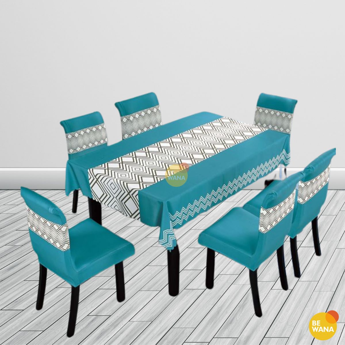 CASATEX - Mantel de Mesa y Fundas Para 6 Sillas de Tela 152 x 228cm