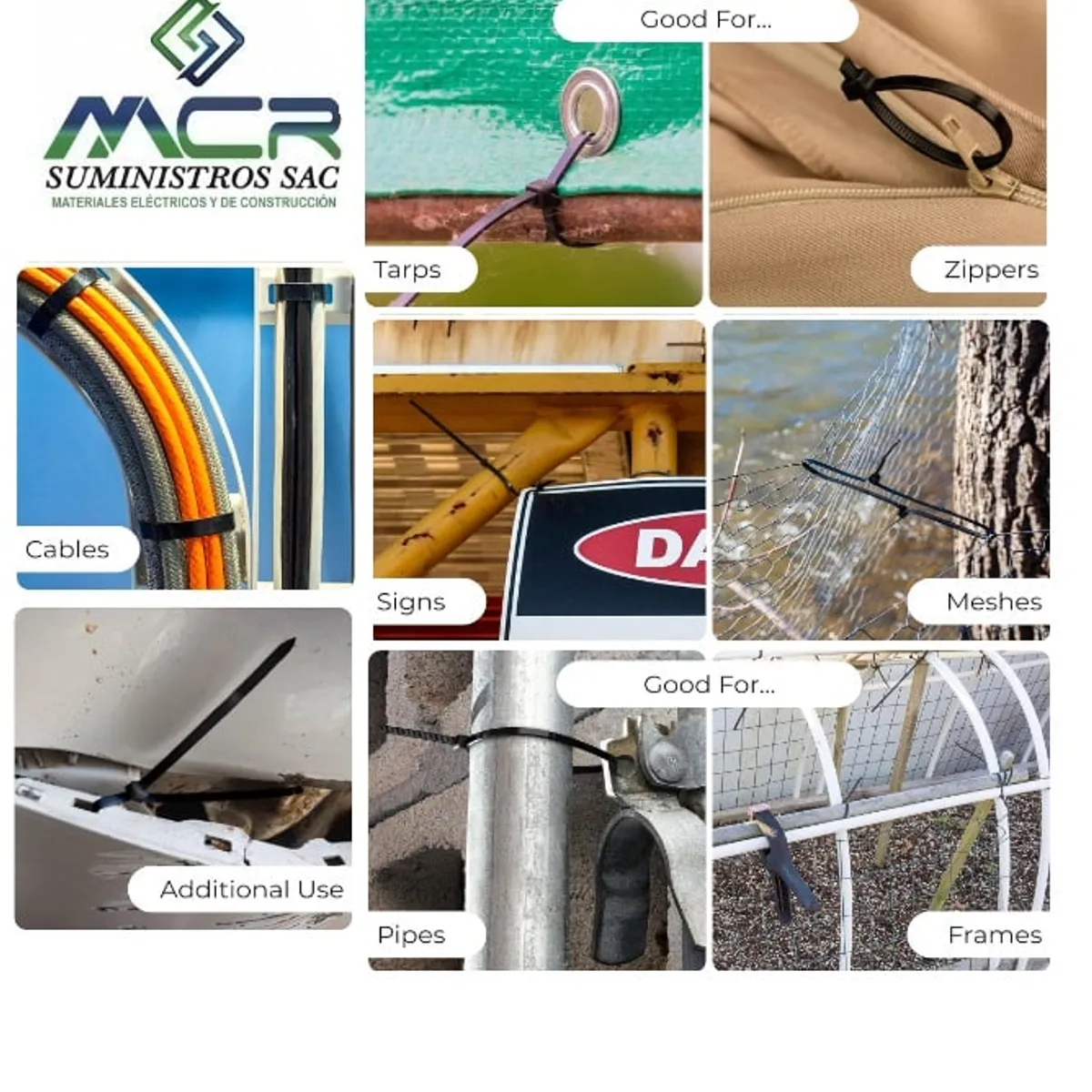 GENERICO - AMARRA CABLE CINTILLO DE 2.5 MM DE ANCHO X 100 MM DE LARGO NEGRO