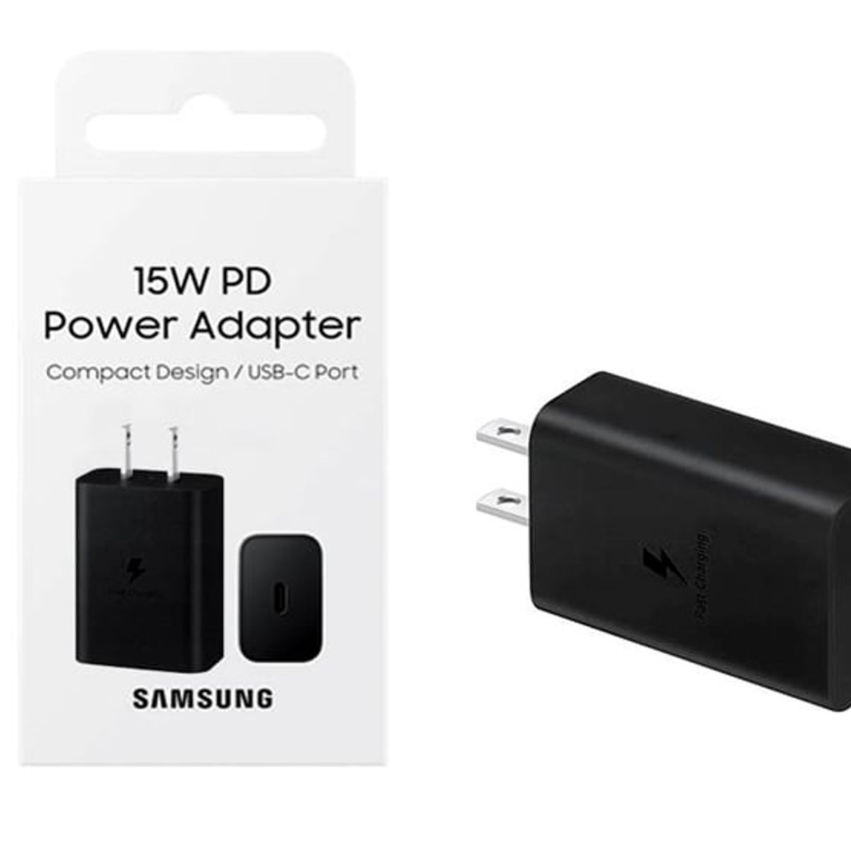 SAMSUNG - Adaptador Samsung 15W Carga Rápida Original Negro