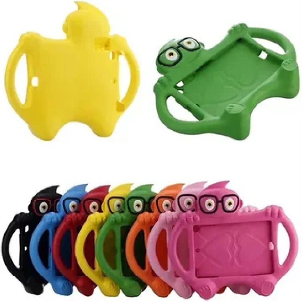 GENERICO - Funda Universal para Tablets de 7 de Goma Mostrito -amarillo