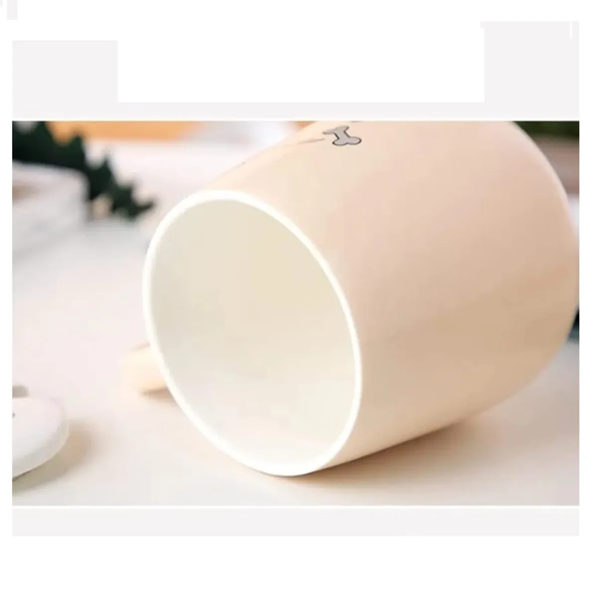 GENERICO - Taza de  Zorro con tapa Ceramica  Kawai