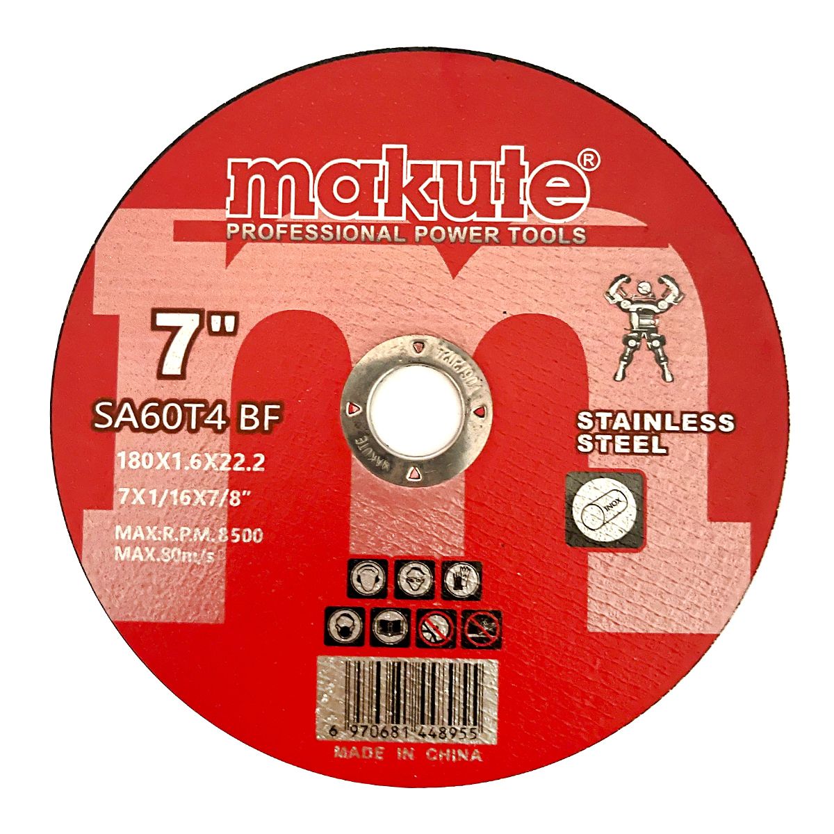 MAKUTE - Disco De Corte Acero Inoxidable 7 180mm - Makute