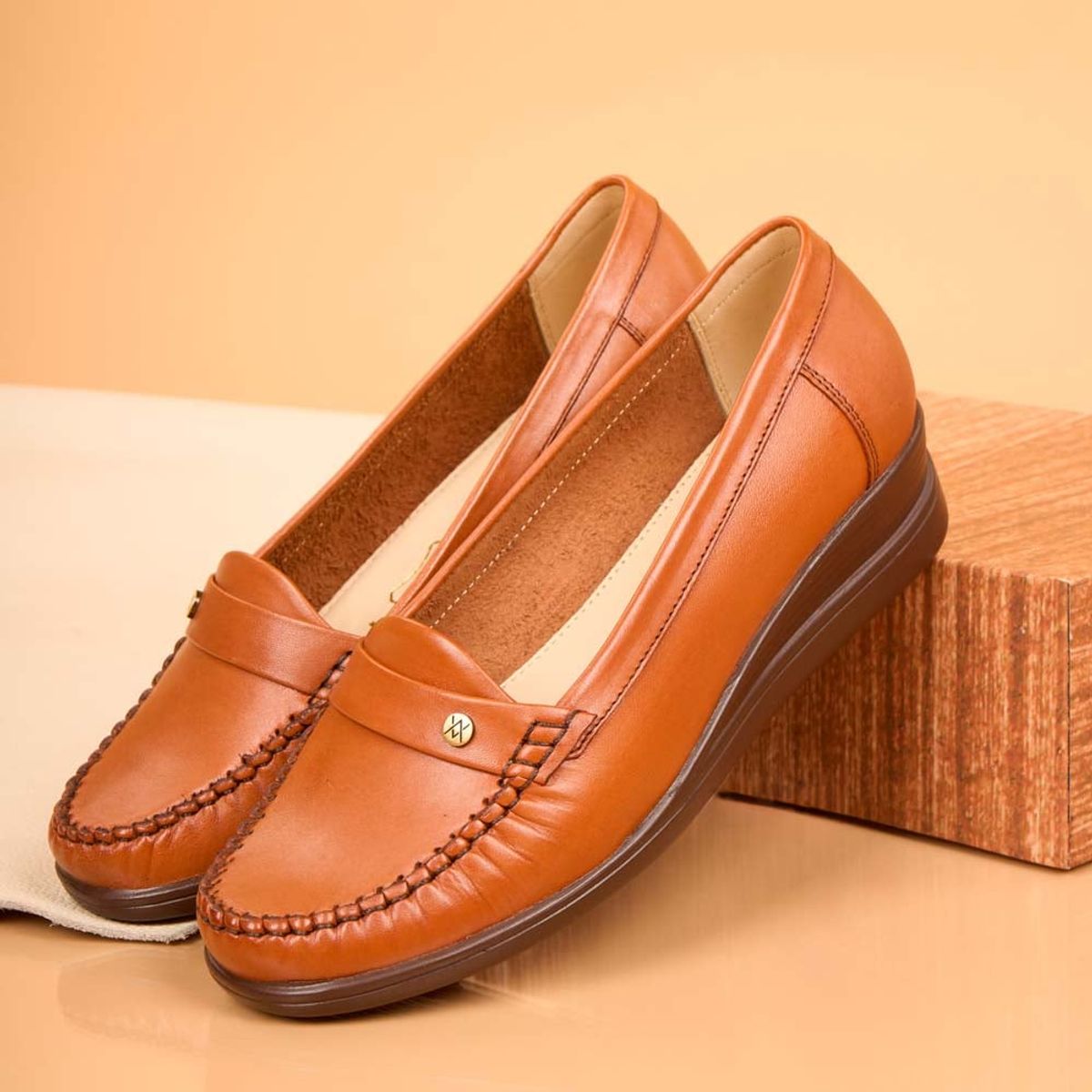 VIALE - Zapato Mocasín Casual DK-2412 Cobre Viale Cuero