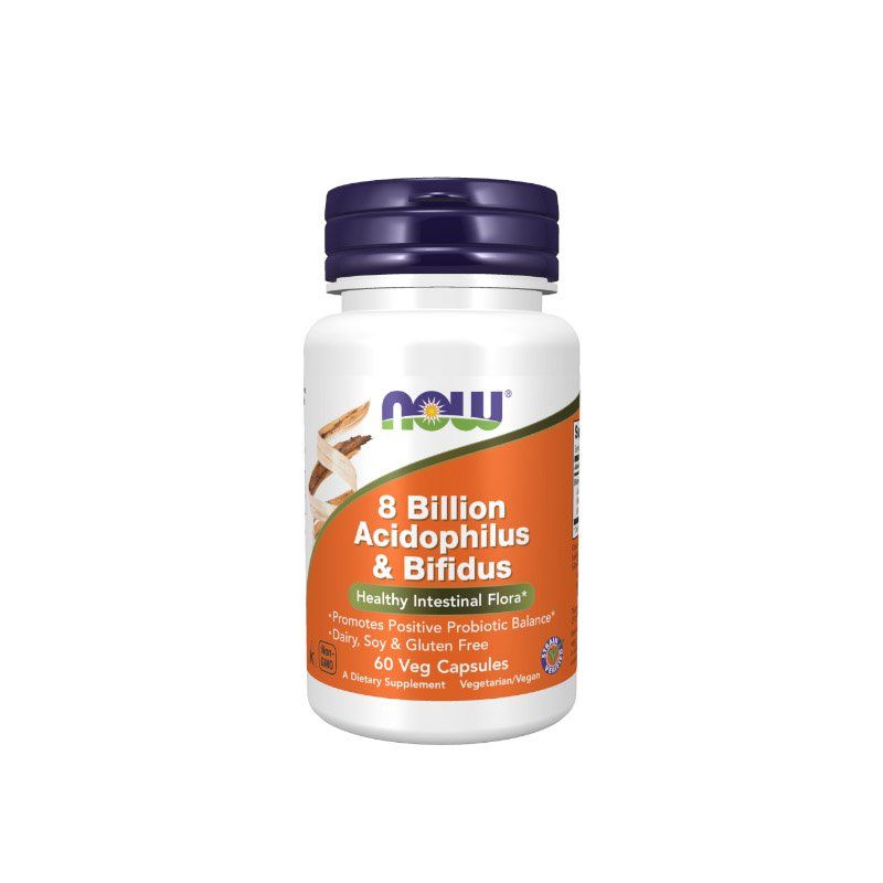 NOW - 8 Billon Acidophilus & Bifidus - Probioticos x 60 VCaps - Now