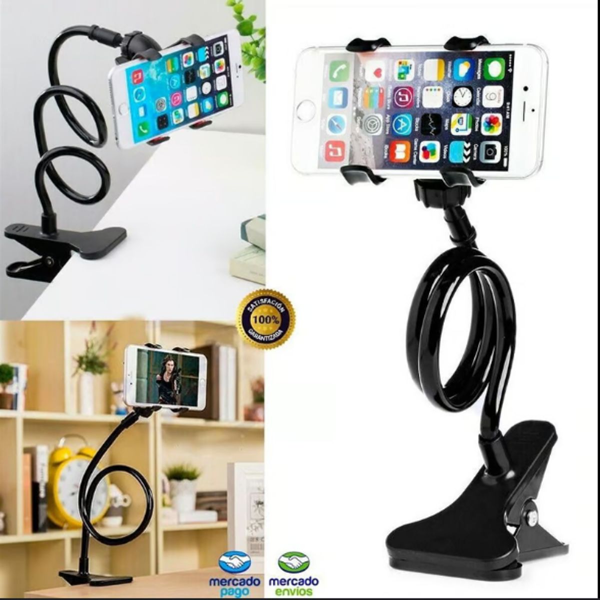 GENERICO - Soporte para celular tech-1 cuello FLEXIBLE 360°