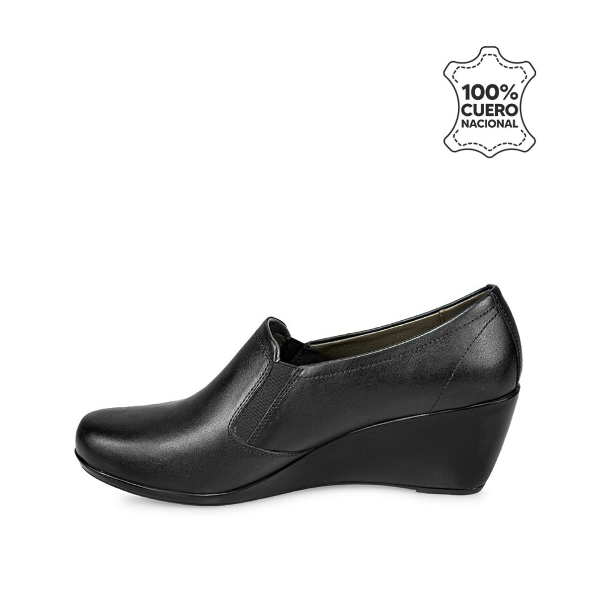 VIALE - Zapato Slip On Casual WIL-2430 Negro Viale Cuero