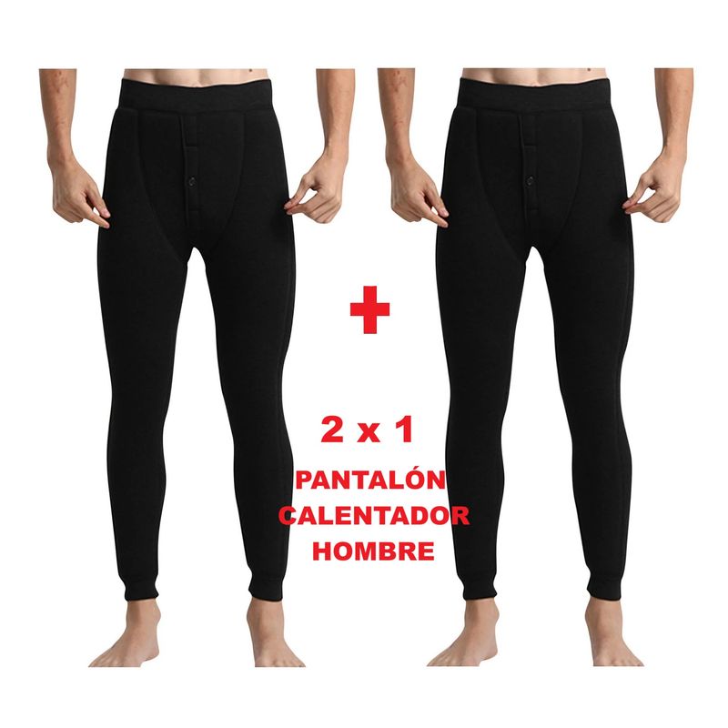 OEM - Pack 2 Pantalones Calentador Hombre Micropolar Invierno Mina
