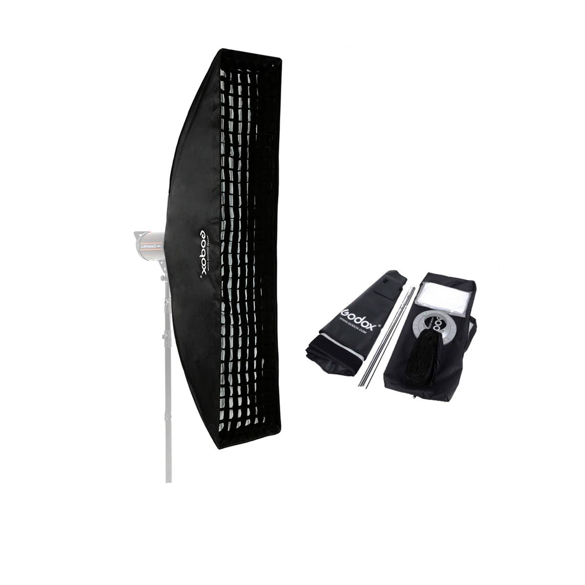 GODOX - Softbox Strip Godox 35x160 cm Montura Bowens con Grilla