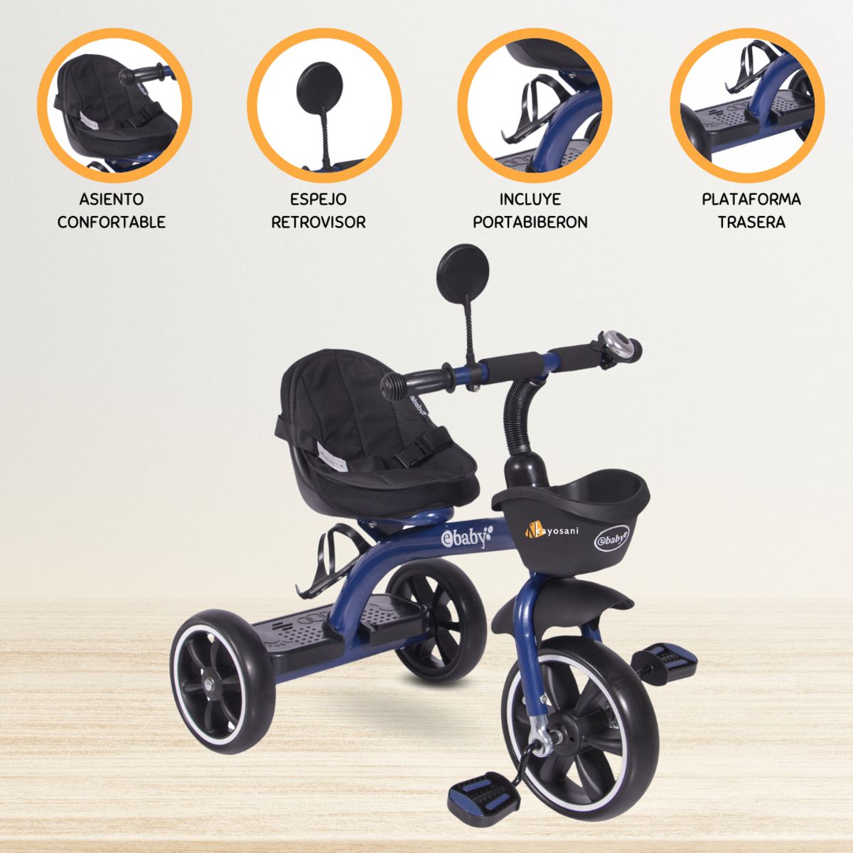 EBABY - Triciclo Chavito para Niños «CENIT» Blue