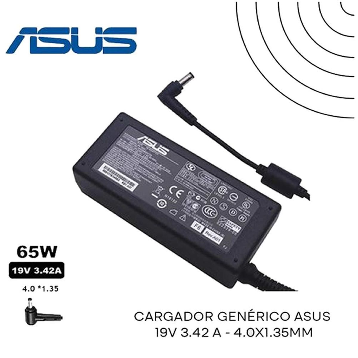 GENERICO - CARGADOR COMPATIBLE ASUS 19V 342A 65W - 40×135
