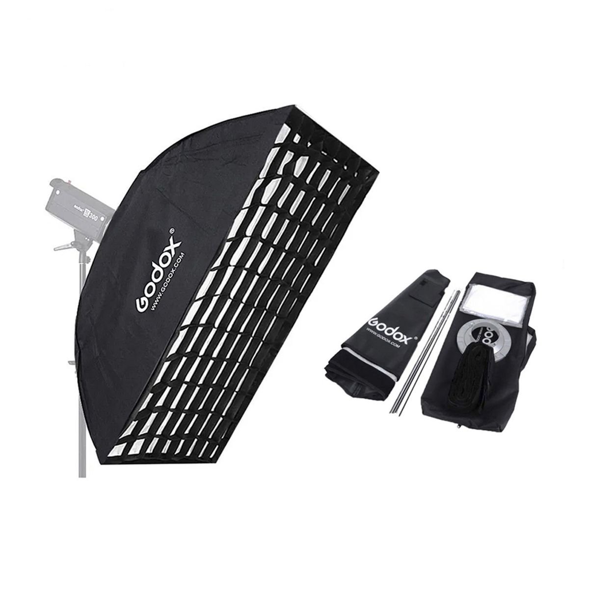 GODOX - Softbox Godox de 60 x 90 cm Montura Bowens con Grilla