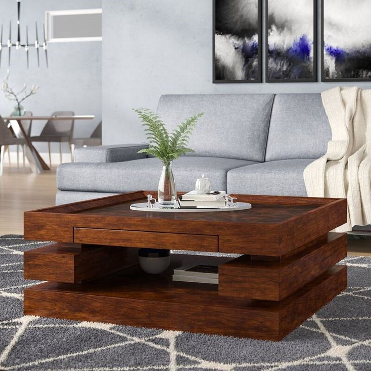 DMUEBLES - Mesita de centro XL Dmuebles Tumi - Madera