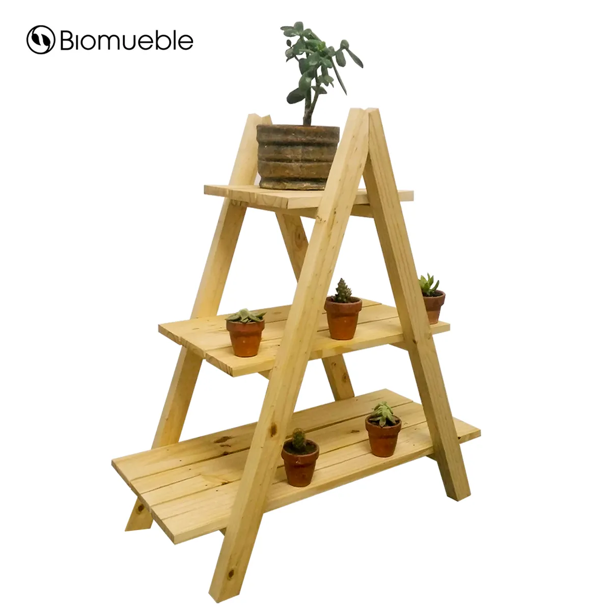 GENERICO - Escalera decorativa Azalea de palets de pino reciclados