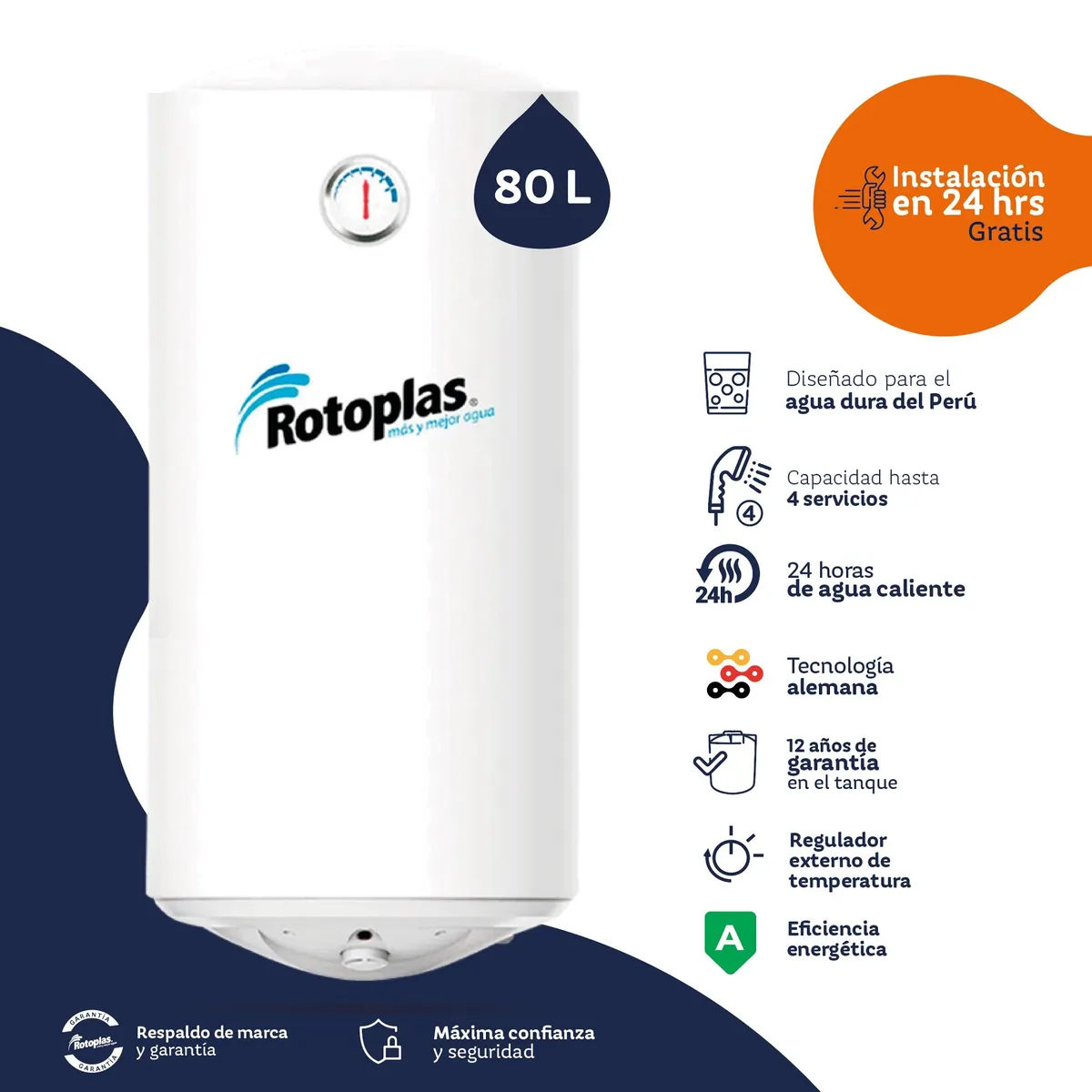ROTOPLAS - Terma de Acumulación Duraterma 80L