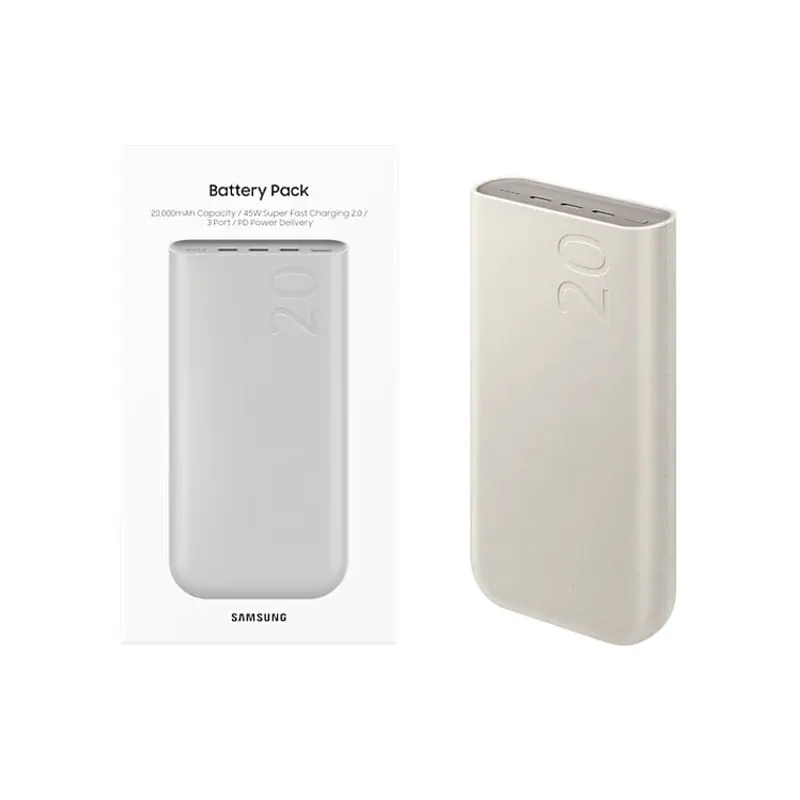 SAMSUNG - Cargador Portatil Samsung de 45W 20000mAh Biege