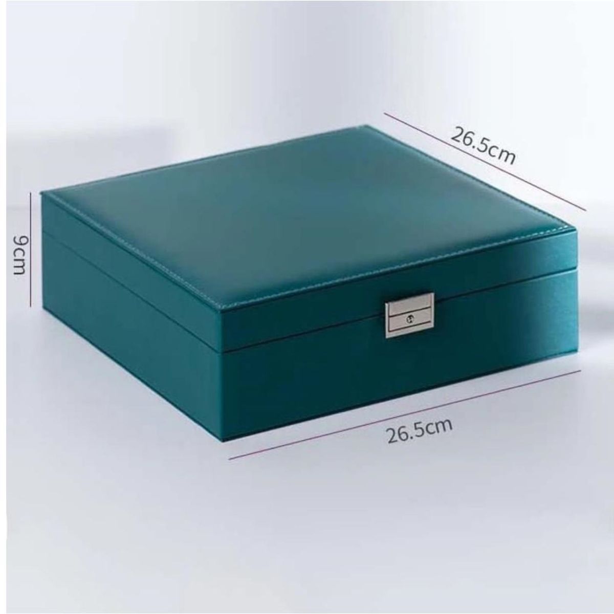 GENERICO - Caja De Joyería Grande De Doble Capa PU Organizador De Joyas  (Verde)