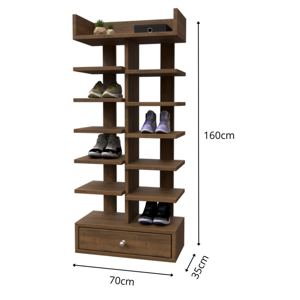 MUEBLES MACRUMO - Zapatera moderna modelo Pilar 70cm- color Brixtón