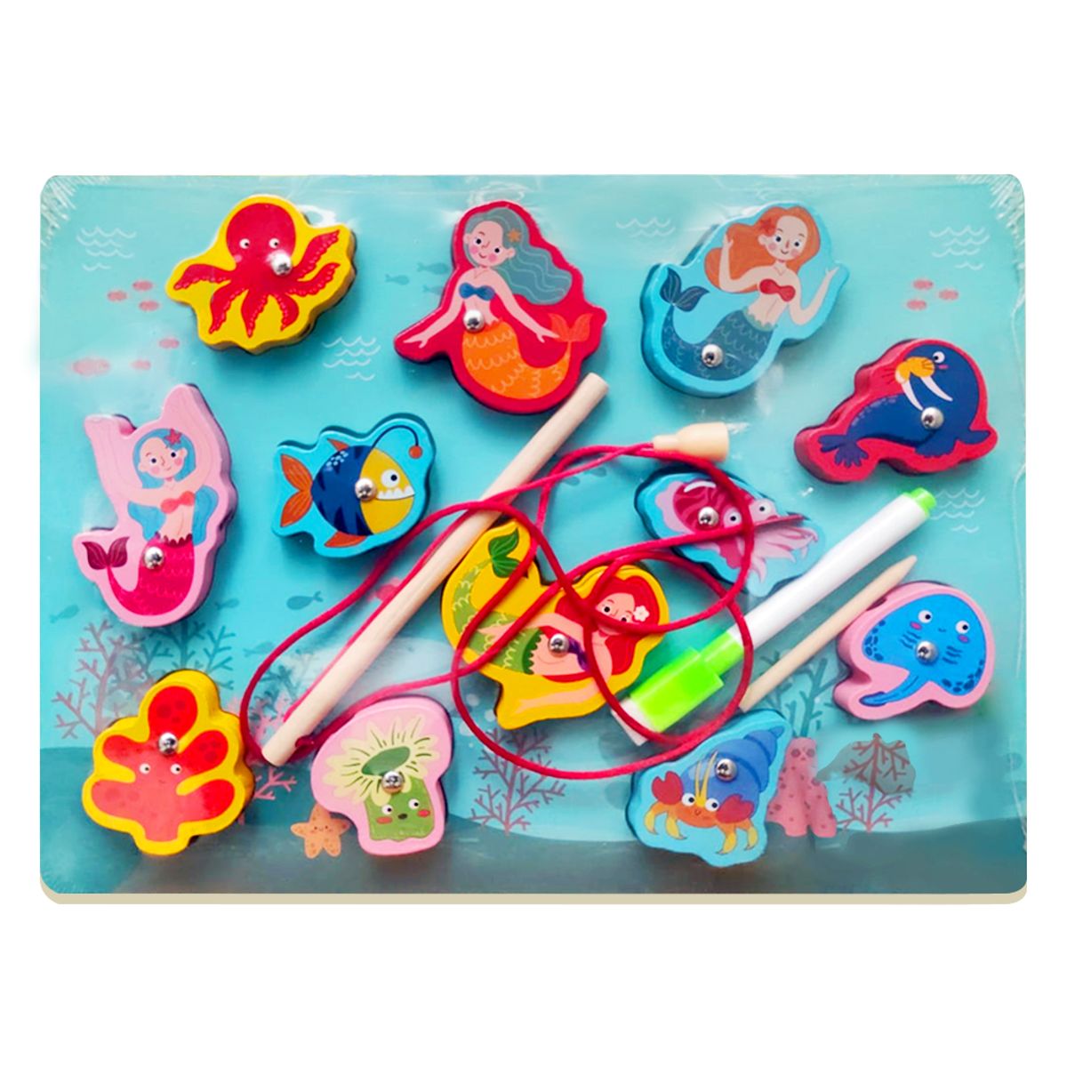 GENERICO - Rompecabeza Pesca en Alto Relieve Magnetico Marino