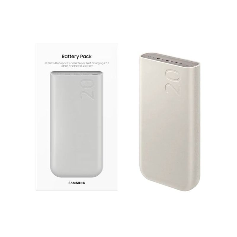 SAMSUNG - Cargador Portatil 20000mAh Samsung de 45W Biege