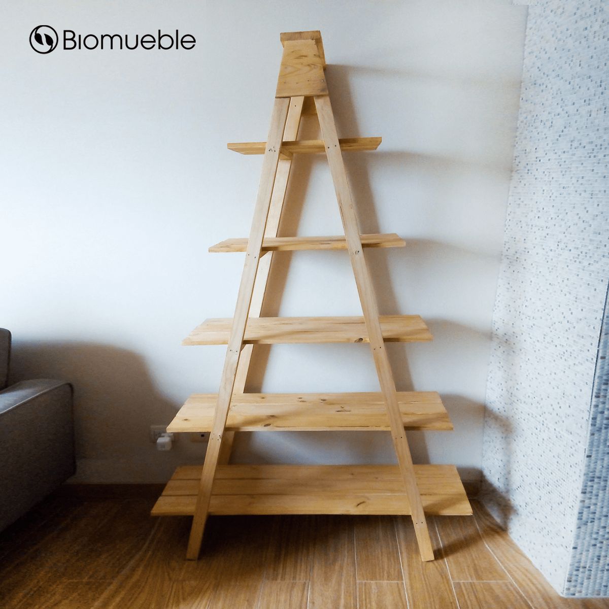 GENERICO - Escalera decorativa JADE de palets de pino reciclados