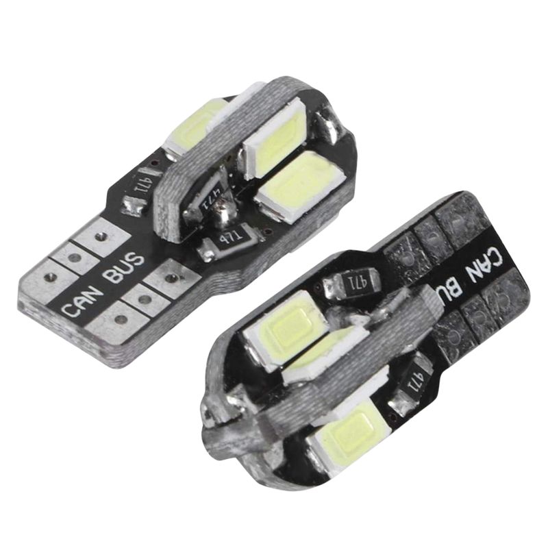 INMESOL - Bombilla Led T10 de Cuña Luz Blanca 8Leds Canbus